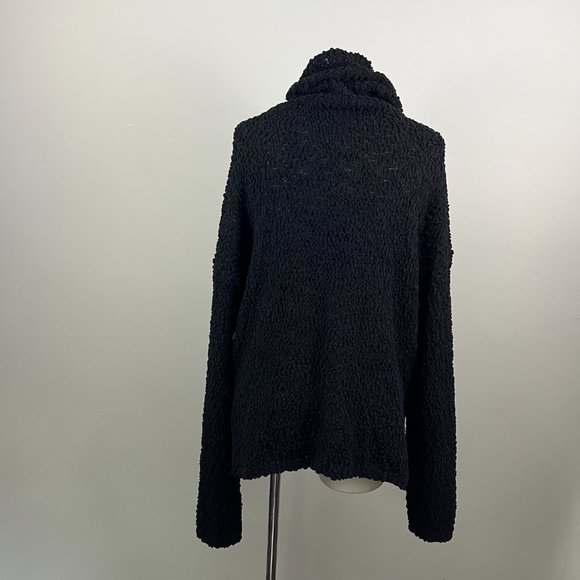 NWT BOBEAU Black Teddy Bear Turtle Neck Sweater (XL) - Picture 4 of 7
